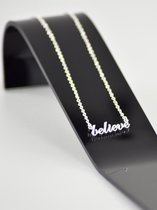 Ketting believe - zilver