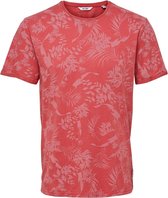 T-shirt Only and Sons Rood dessin maat L.