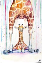 Poster Giraffe Groot en klein