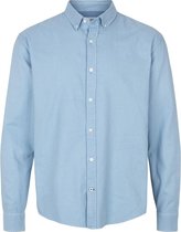 Kronstadt Overhemd Johan Oxford Washed Lichtblauw Button Down Slim Fit - XXL