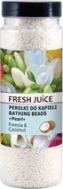 Fresh Juice Badparels Freesia & Coconut, bad kaviaar fresia en kokos extract, bathing beads, pearls, hydratatie, ontspanning, met ureum, 450g