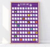 Gift Republic Scratch Poster - 100 Board Games