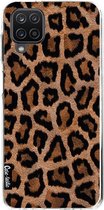 Casetastic Samsung Galaxy A12 (2021) Hoesje - Softcover Hoesje met Design - Leopard Print