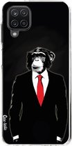 Casetastic Samsung Galaxy A12 (2021) Hoesje - Softcover Hoesje met Design - Domesticated Monkey Print