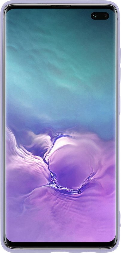 Coque Samsung S10 Avec Protecteur D'écran - Coque Samsung Galaxy S10 - Siliconen Samsung S10 Avec Protecteur D'écran - Lilas