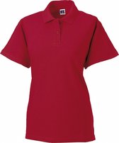 Russell Europa Vrouwen/dames Klassiek Katoenen Korte Mouw Poloshirt (Klassiek rood)