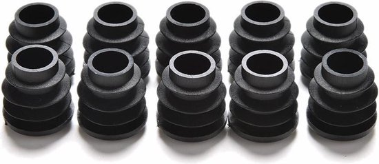 PD® Lamellenpluggen rond 18mm - Eindkappen van PE-kunststof - Buispluggen voor stalen, roestvaststaal, aluminium en aluminium profiel - 4 st