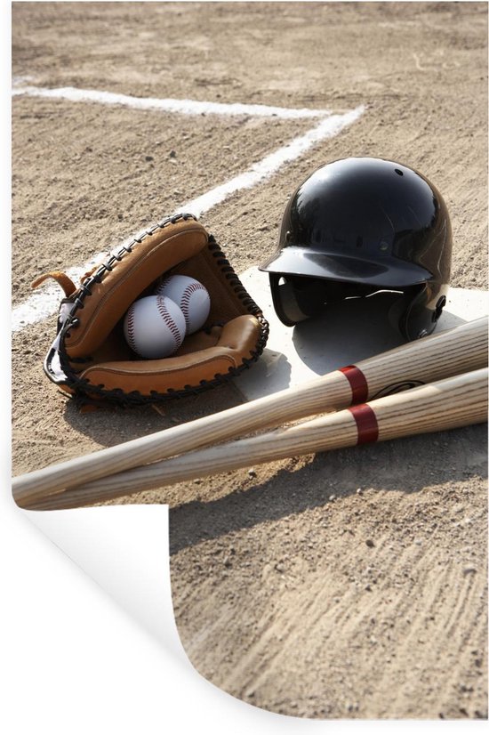Muurstickers - voor een potje honkbal - 20x30 cm - Plakfolie bol.com