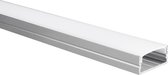 LED strip profiel Senisa aluminium breed 5m (2 x 2,5m) incl. melkwitte afdekkap