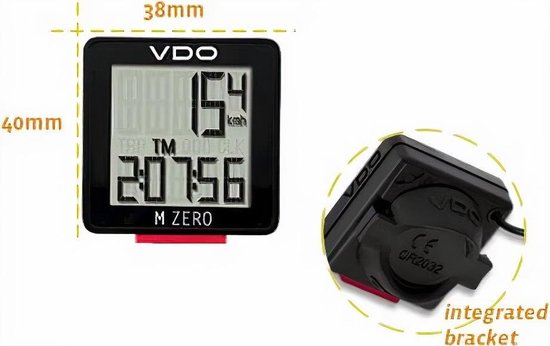 Vdo Fietscomputer M Zero Wr807 Zwart/rood -u | bol.com