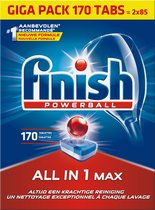Finish All in 1 Max Regular - Vaatwastabletten - 170 Stuks - Voordeelpak