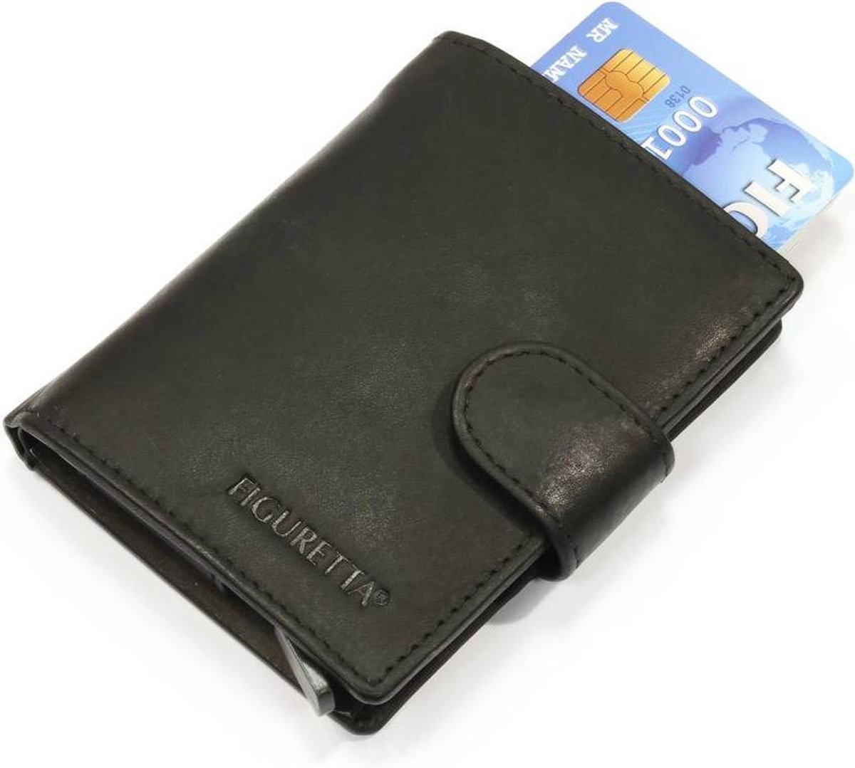 Figuretta Card Protector pasjeshouder leder black