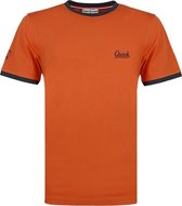 Heren T-shirt Captain - Roest Oranje/Donkerblauw