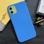 Voor iPhone 11 schokbestendig mat TPU beschermhoes (lichtblauw)