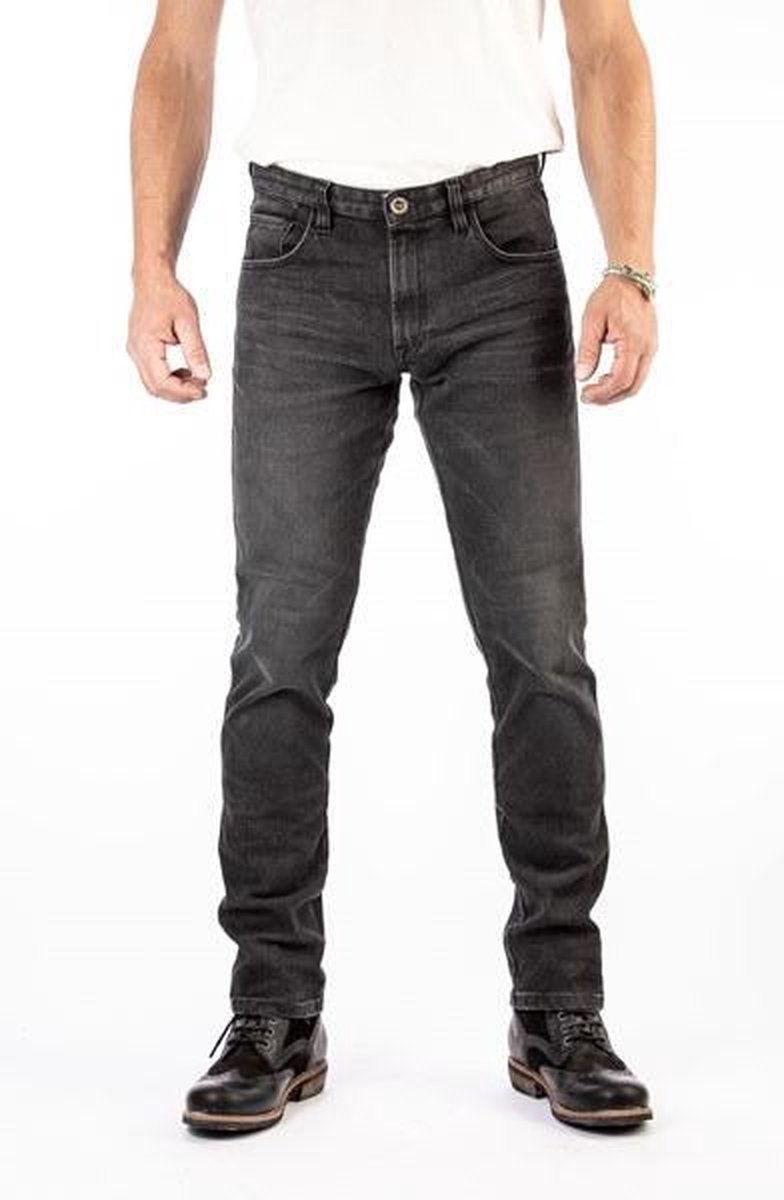 ROKKER Rokkertech Tapered Slim Black Motorcycle Jeans L32/W30