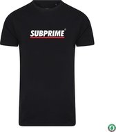 Subprime - Heren Tee SS Shirt Stripe Black - Zwart - Maat 3XL