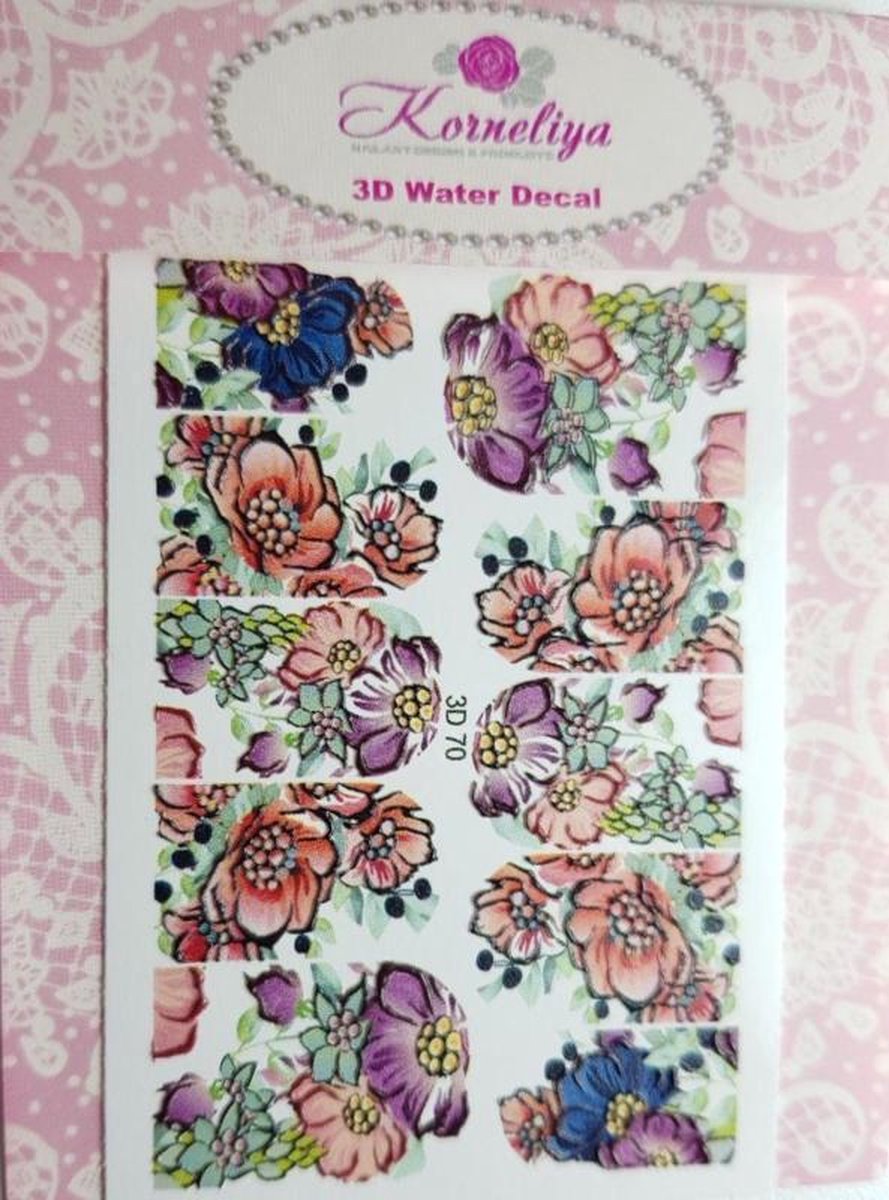 Goedkoopste Korneliya 3D Waterdecal - 3D 070a
