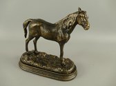 Metalen beeld - Gedetailleerd paard - Rustiek ijzer - 20 cm hoog