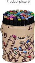 Artmarkers in luxe opberg etui - 40 kleuren - Student Design - alcohol basis - dubbele punt - Bamile