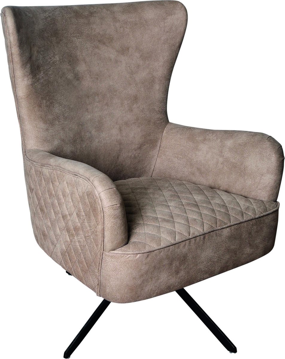 PTMD Fauteuil Reily Rotating Sand Pu Zwart