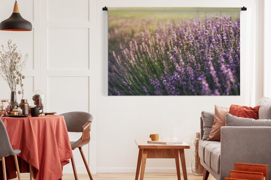 Tapisserie Lavande - Lavande dans un champ Tapisserie coton 180x120 cm - Tapisserie avec photo XXL / Groot format !