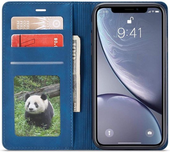 Bookcase Apple iPhone 12 Mini | Bleu | Porte-cartes | Étui portefeuille