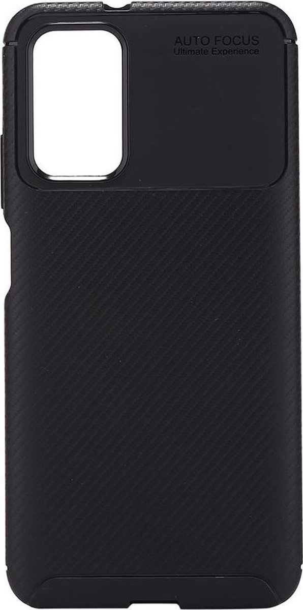 Shop4 - Geschikt voor Poco M3 Hoesje - Zachte Back Case Carbon Zwart