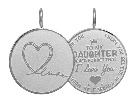 iXXXi-Jewelry-Daughter Love big-Zilver-dames-Hanger-One size