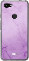 6F hoesje - geschikt voor Google Pixel 3a -  Transparant TPU Case - Lilac Marble #ffffff