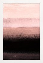 JUNIQE - Poster met houten lijst Shades of Pink -13x18 /Roze & Wit