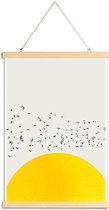 JUNIQE - Posterhanger A Thousand Birds -30x45 /Geel