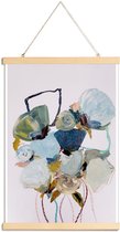 JUNIQE - Posterhanger Bloom 0831 -60x90 /Blauw & Grijs