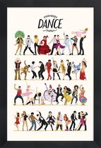 JUNIQE - Poster in houten lijst Everybody Dance Now -40x60 /Kleurrijk