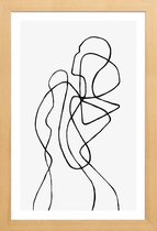 JUNIQE - Poster met houten lijst Figuratone -40x60 /Wit & Zwart