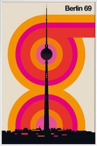 JUNIQE - Poster in kunststof lijst Vintage Berlijn 69 -40x60
