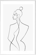 JUNIQE - Poster met kunststof lijst Serenity -13x18 /Wit & Zwart