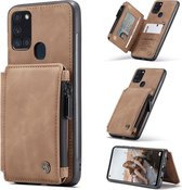 CASEME Back Cover Wallet Hoesje voor Samsung Galaxy A21s - Bruin