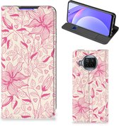 Magnet Case Xiaomi Mi 10T Lite Telefoon Hoesje Roze Bloemen