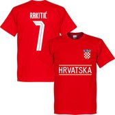 Kroatië Rakitic 7 Team T-Shirt 2021-2022 - Rood - Kinderen - 116