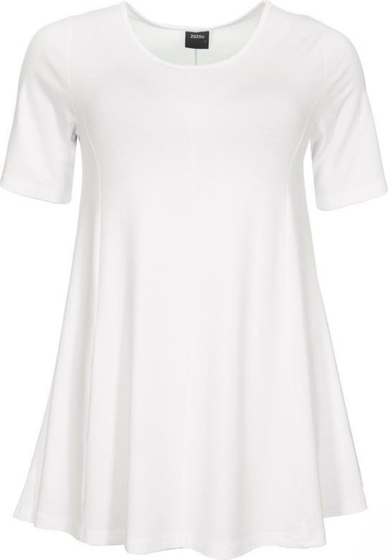Zazou-A-lijn-shirt-korte-mouw-wit | bol.com