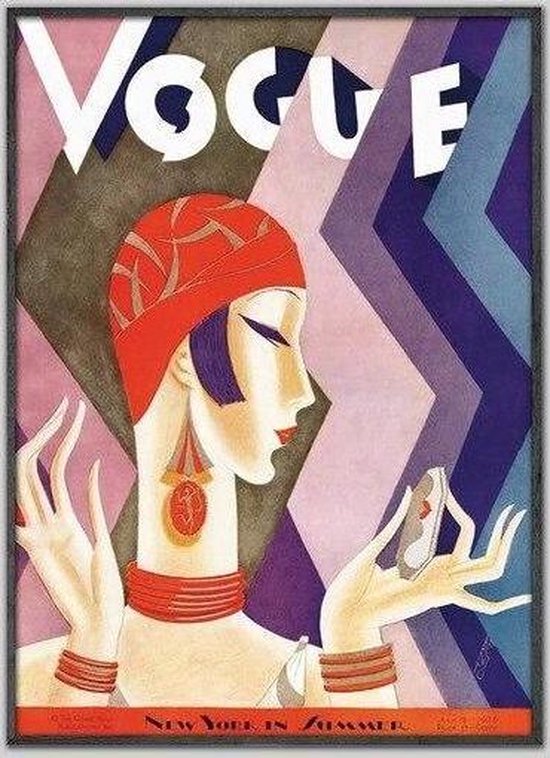 Affiche Vogue Vintage 5 - Toile 30x40cm - Multi