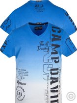Camp David ® Dip-Dye T-shirt "Thrill Diving" Coastal Blue