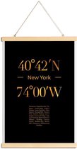 JUNIQE - Posterhanger New York gouden -20x30 /Goud & Zwart