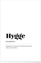 JUNIQE - Poster Hygge -60x90 /Wit & Zwart