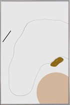 JUNIQE - Poster met kunststof lijst Head Without Face -13x18 /Wit