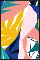 JUNIQE - Poster met kunststof lijst Botanical House -13x18 /Kleurrijk