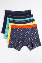 WE Fashion Heren boxershorts met dessin, 4-pack