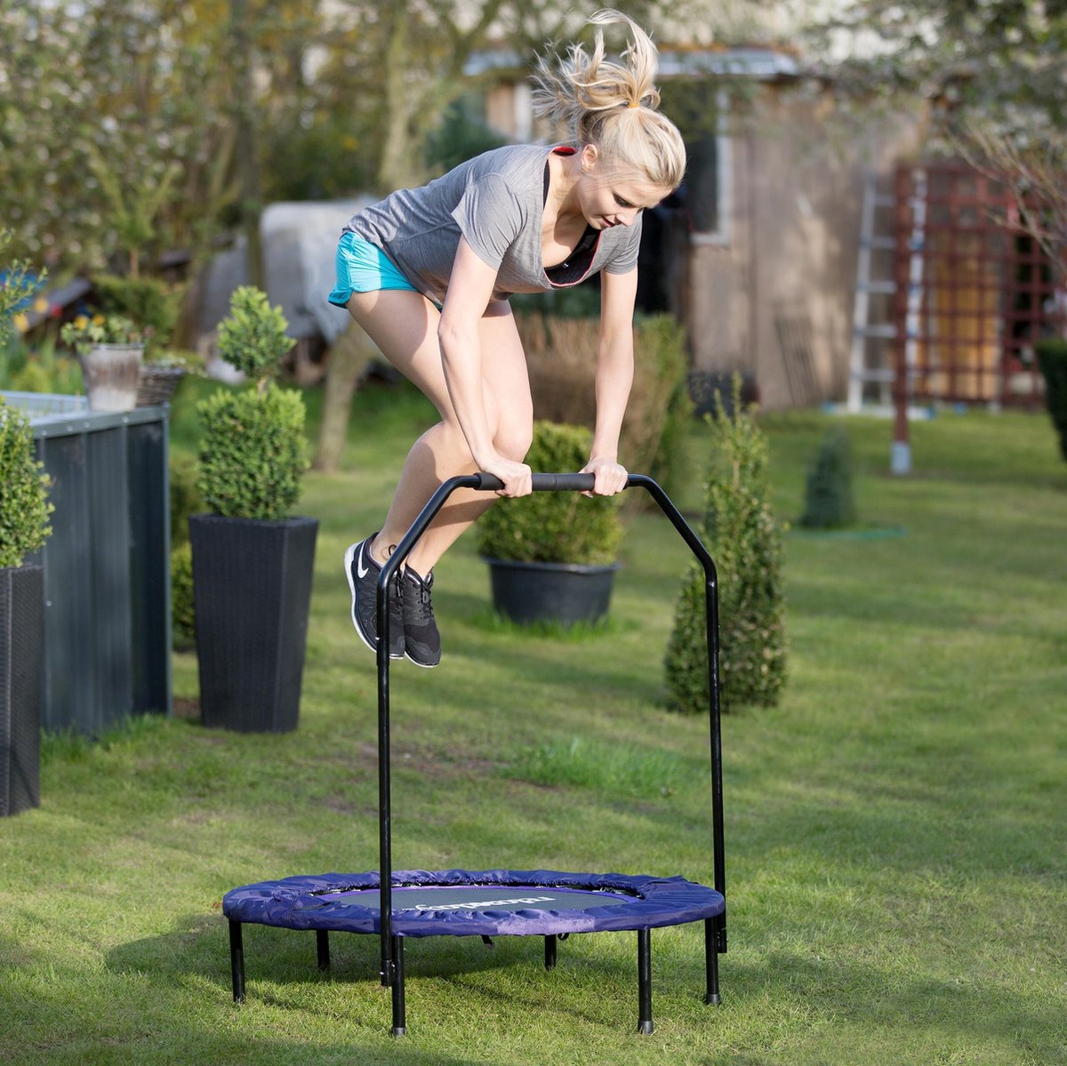 Trampoline De Fitness Relaxdays – 91 Ou 96 Cm, Intérieur/extérieur, Jusqu’à 100 Kg – Cardio Et Coordination