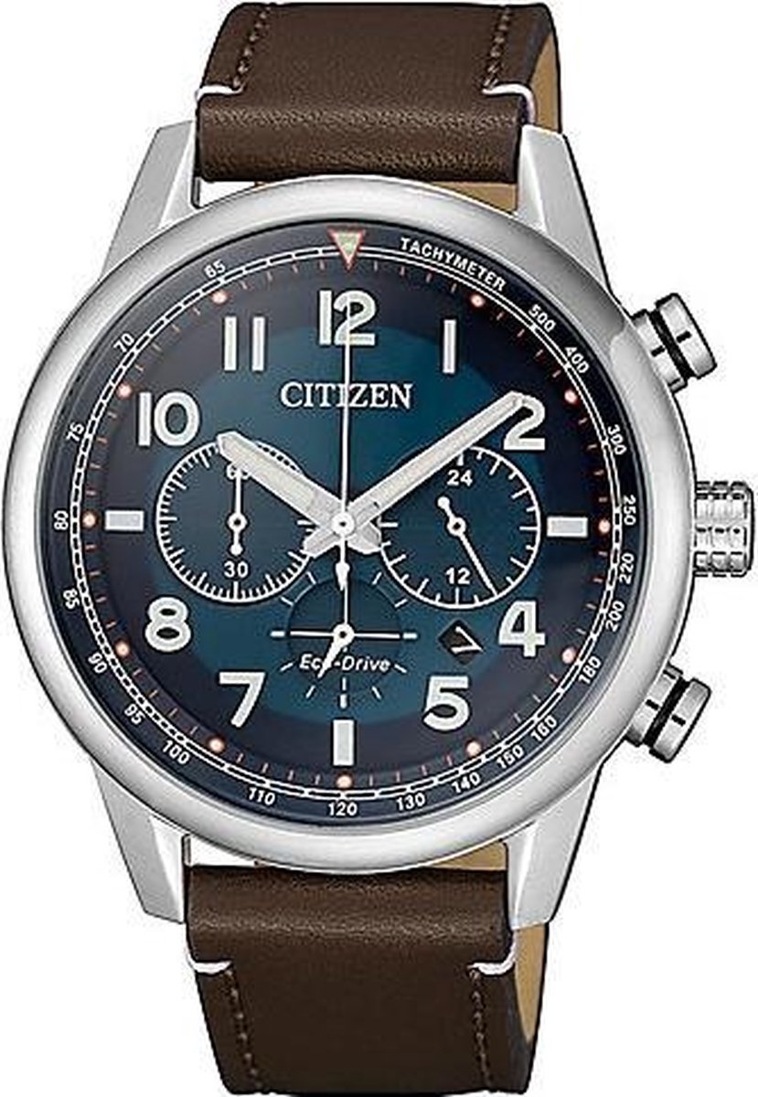 Citizen CA4420-13L Horloge - Leer - Bruin - Ø 43 mm