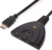 4K HDMI Switch - 3 In naar 1 Uit - 1080p - Full HD - Pigtail - Indicatie LED Improducts model 2021